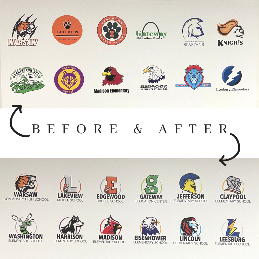 Logos Before & After