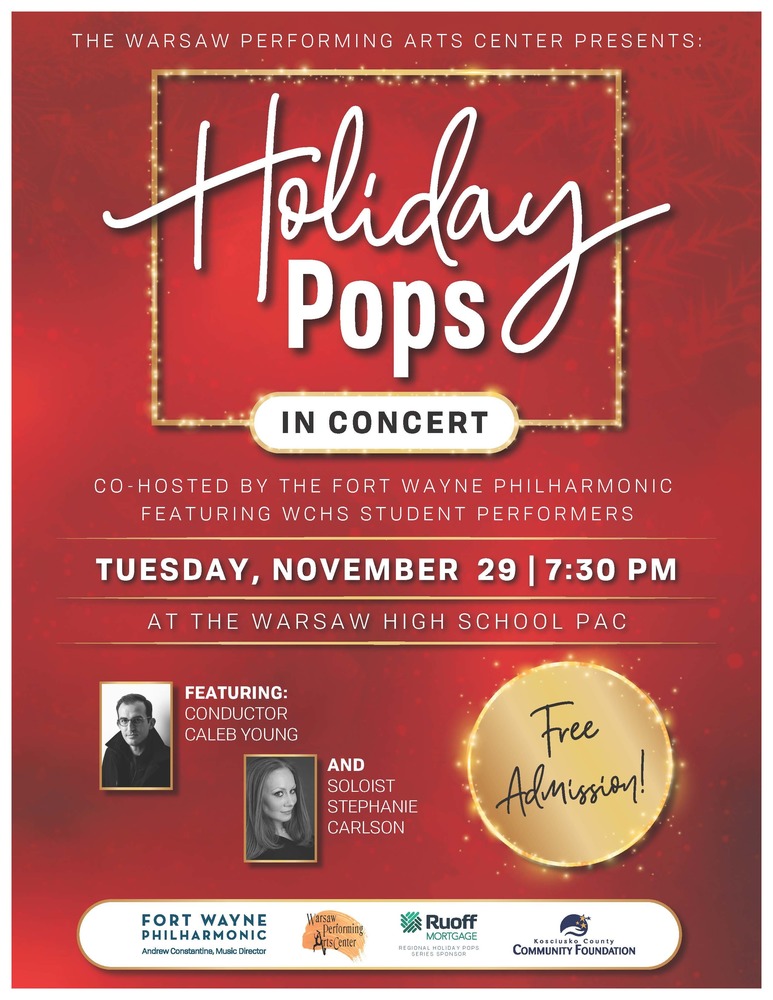 PAC NEWS Fort Wayne Philharmonic Regional Holiday Pops Concert