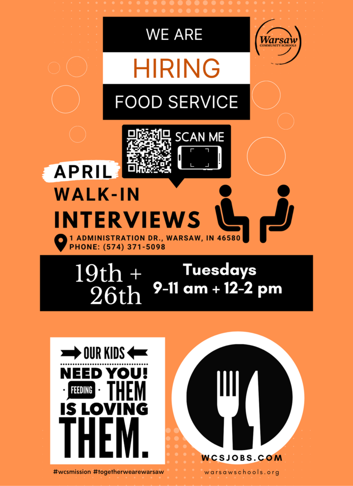 We're Hiring Food Services 