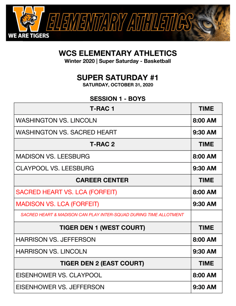 WCS Elementary Athletics 