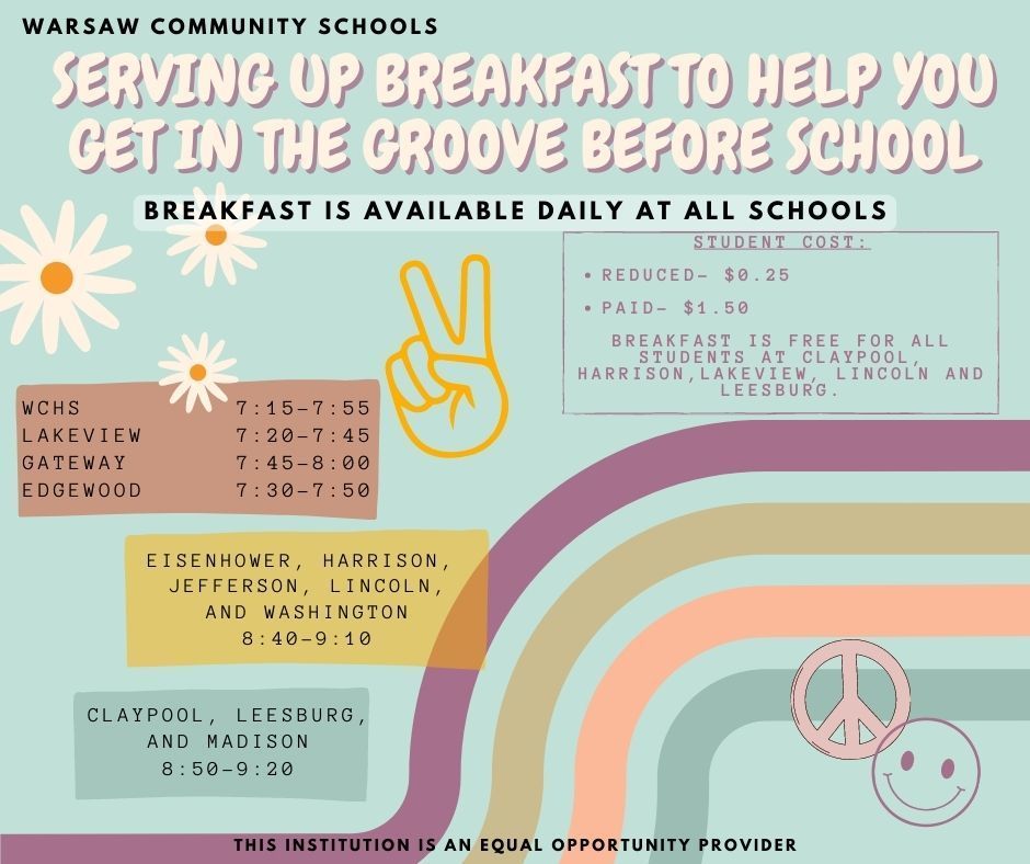 Breakfast Available Daily at all Schools