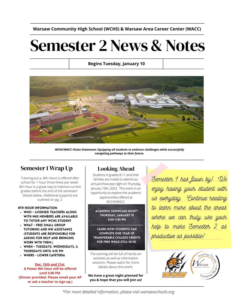 Semester 2 News & Notes
