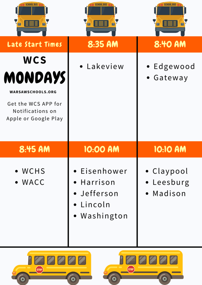 Reminder Monday August 15th (First Day of School) is a Late Start