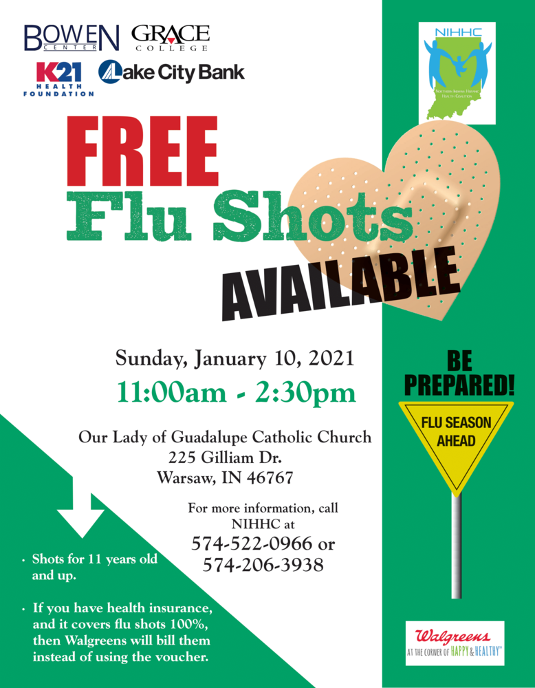 Free Flu Shot Flyer