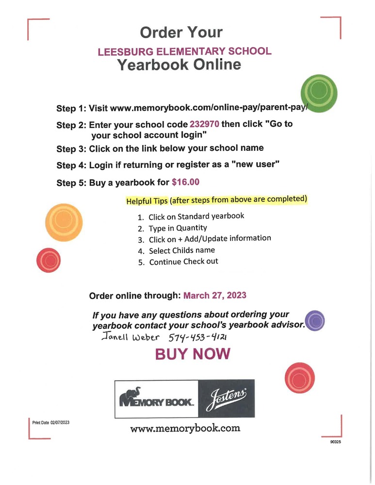 Order Yearbooks before 3/27/23