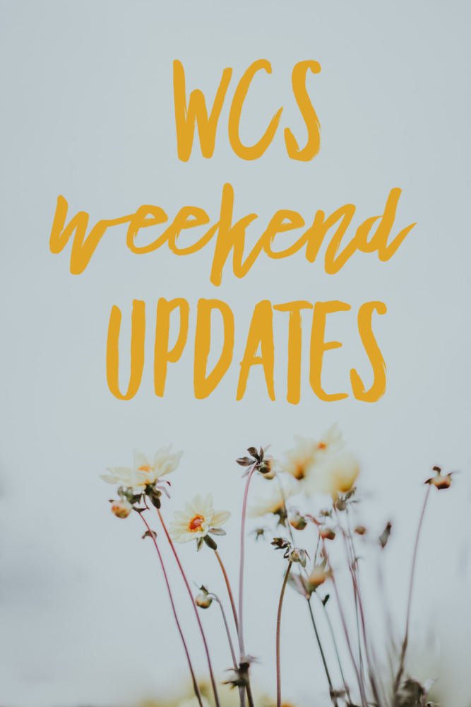 WCS Weekend Updates