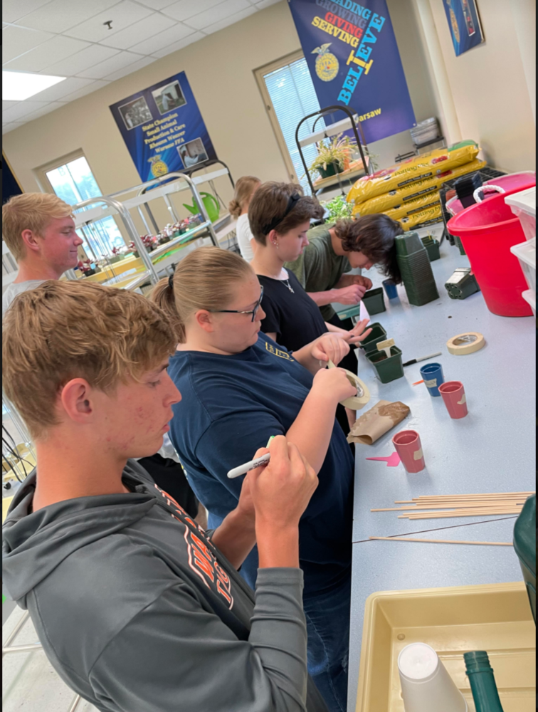 students planting projects