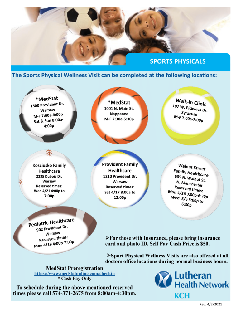Sports Physicals: Book Now