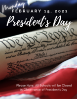 Reminder: Upcoming President's Day