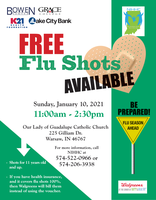 PSA: Free Flu Shot: Jan 10, 2021