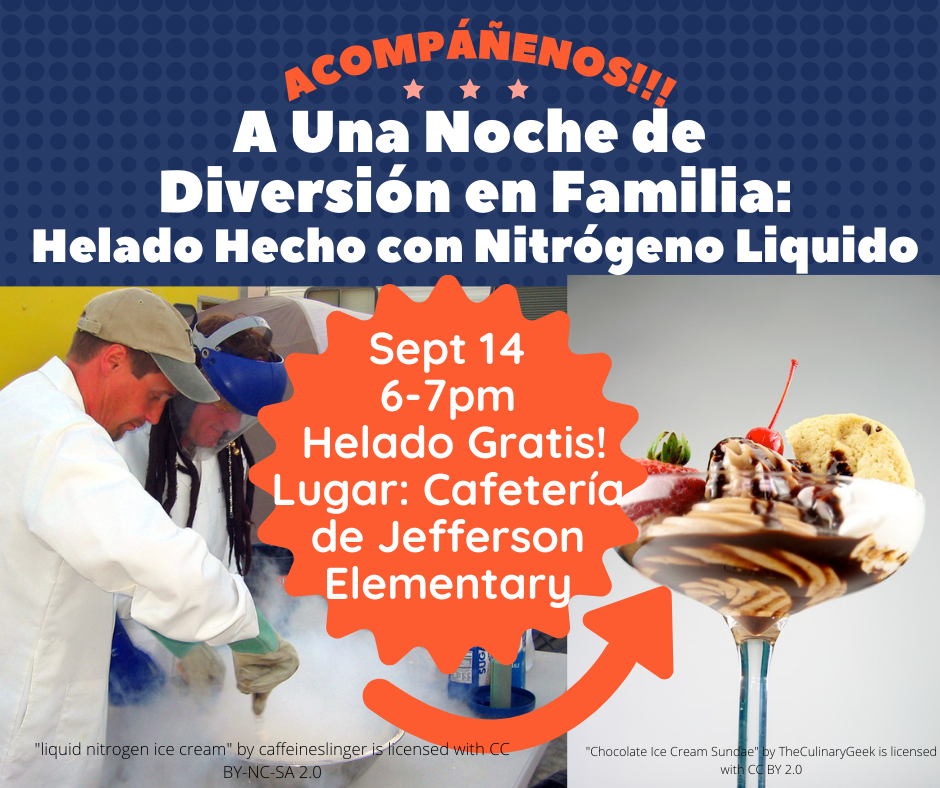 Family Fun Night Ice Cream (Spanish)