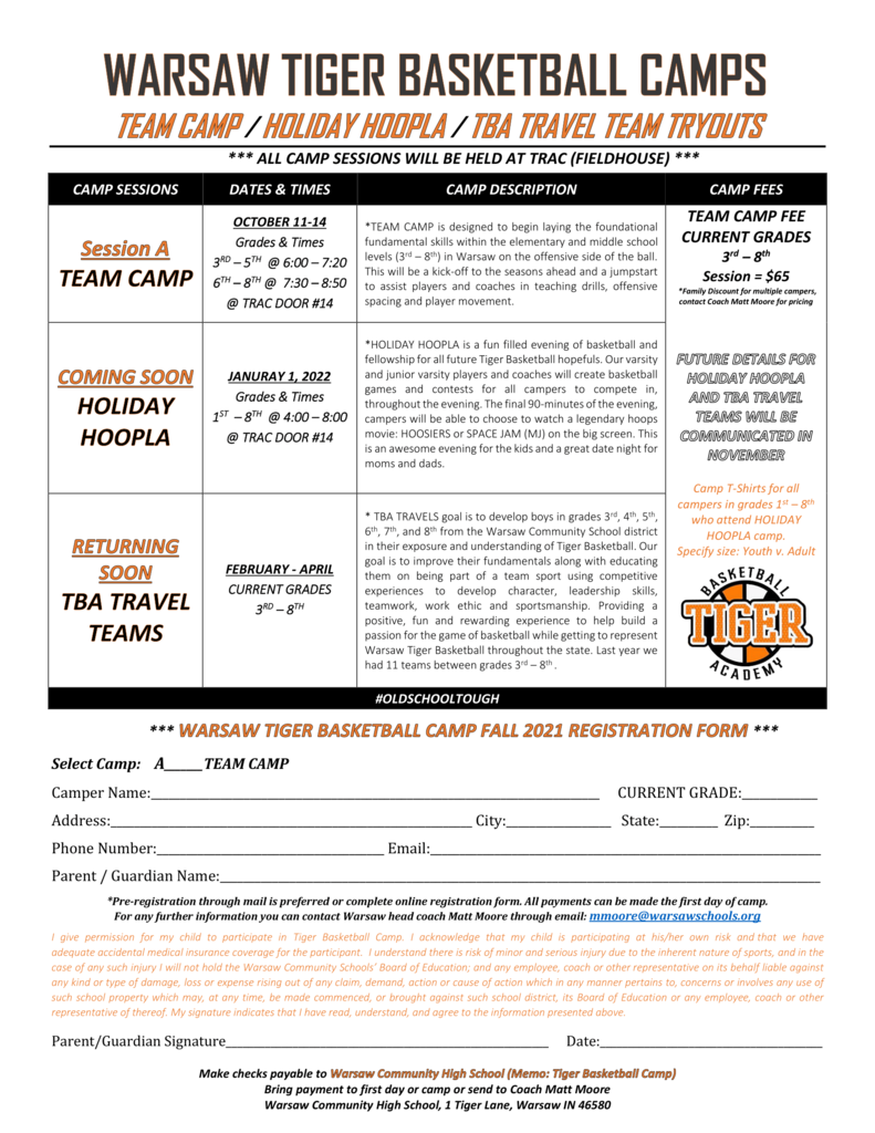 Tiger Basketball Camps