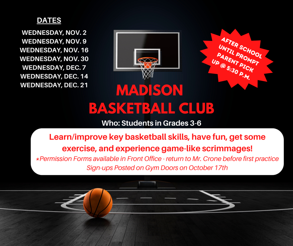 Madison Basketball Club Flyer