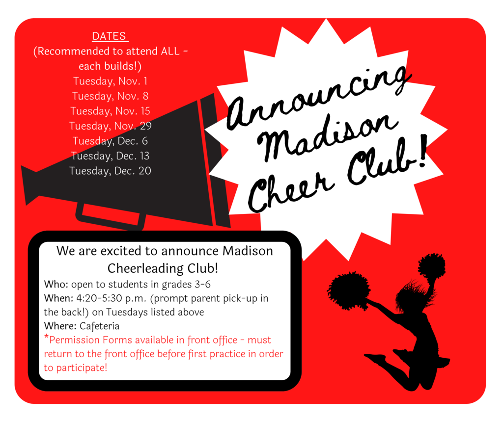 Madison Cheer Club Flyer