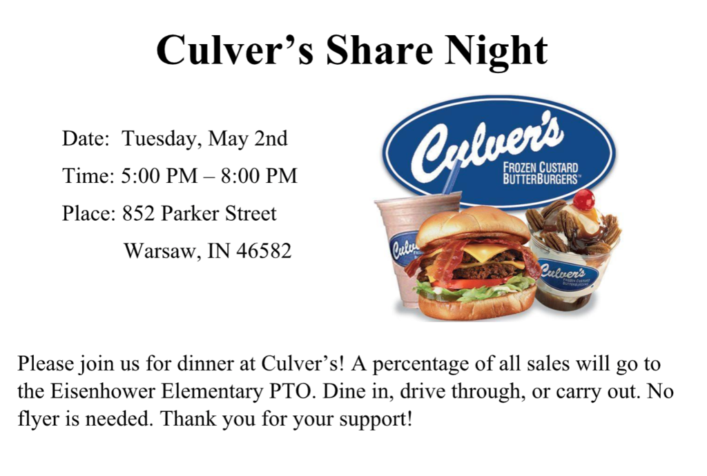 Culver's Share Night