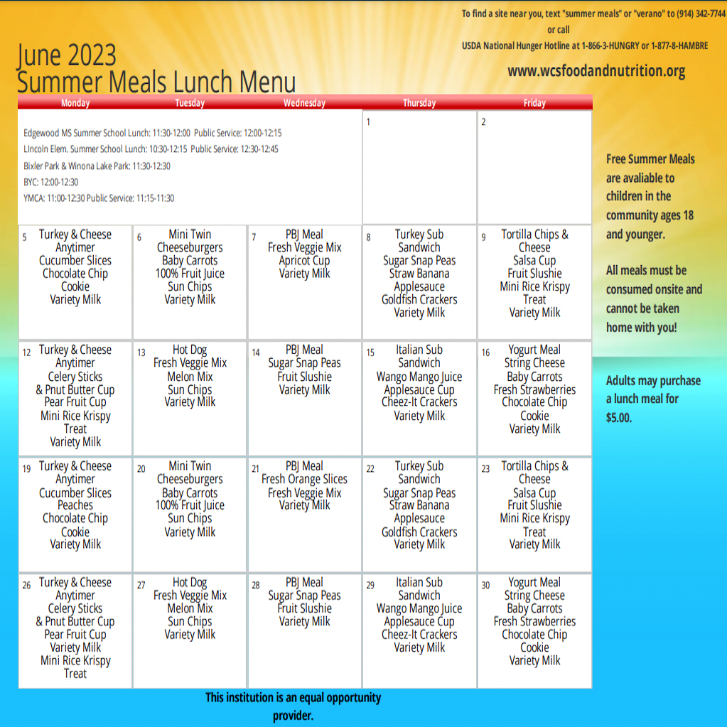 June Menu