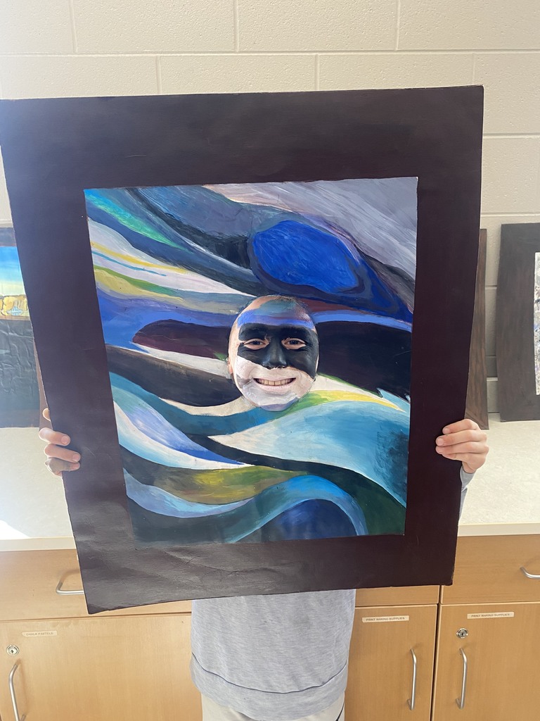 Ms. Klimpert's art class project - painted faces