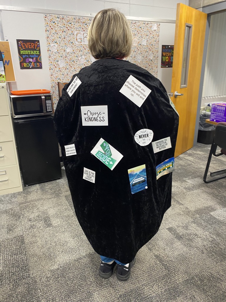 Person showing off cape
