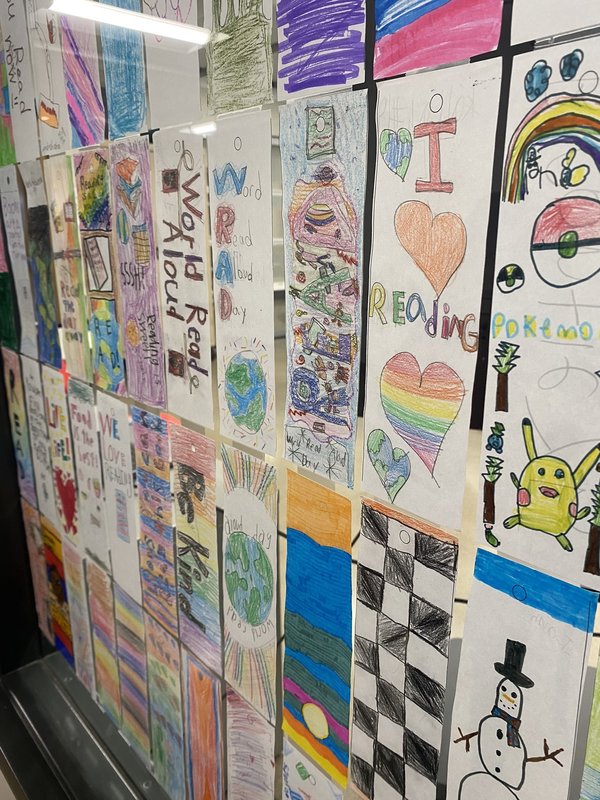 Bookmarks created by students for our bookmark contest